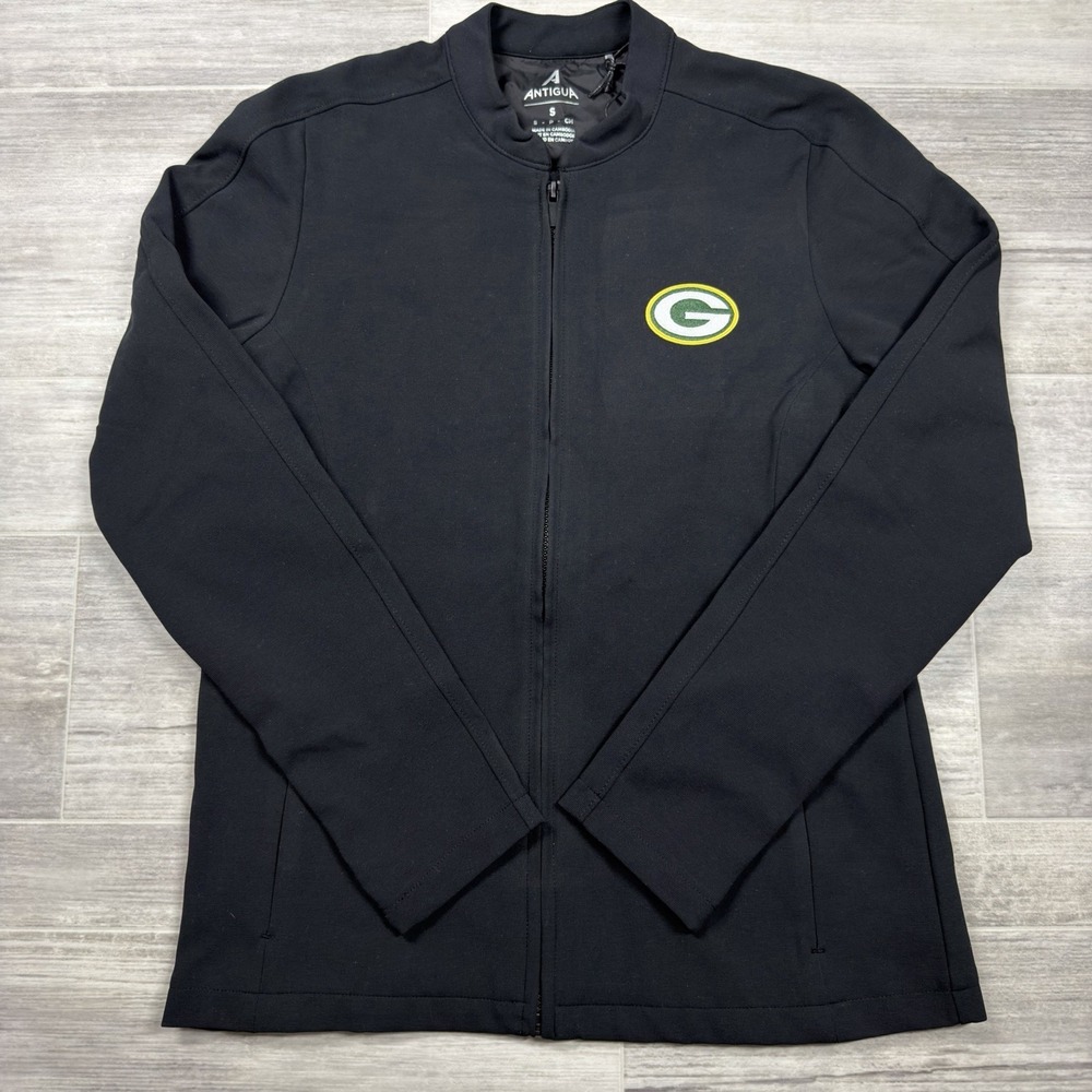 Green Bay Packers Antigua Black Regard Full-Zip Jacket Women's Small NFL New - Picture 2 of 9